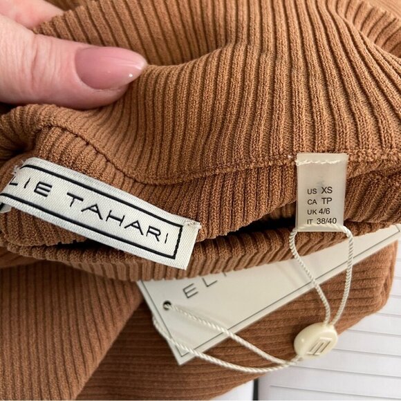 NWT Elie Tahari Long Sleeve Mock Neck Keyhole Sweater Size XS - Picture 4 of 6